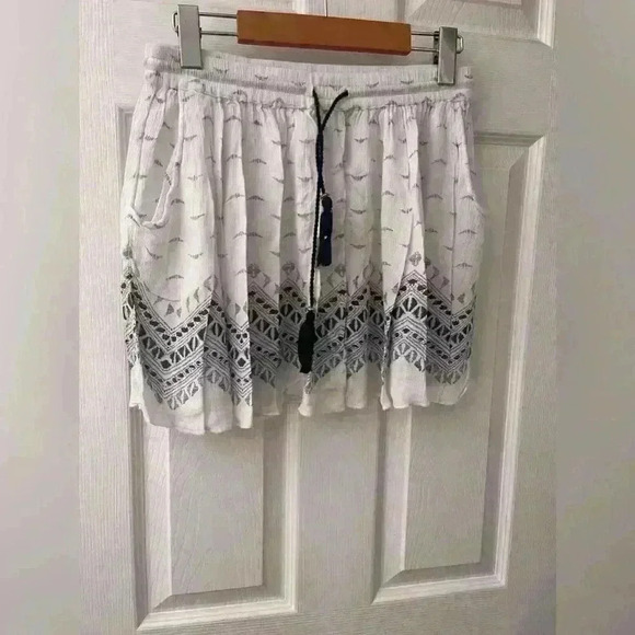 MNG multi rok boho mini  skirt with pockets size small made in India - Picture 1 of 6